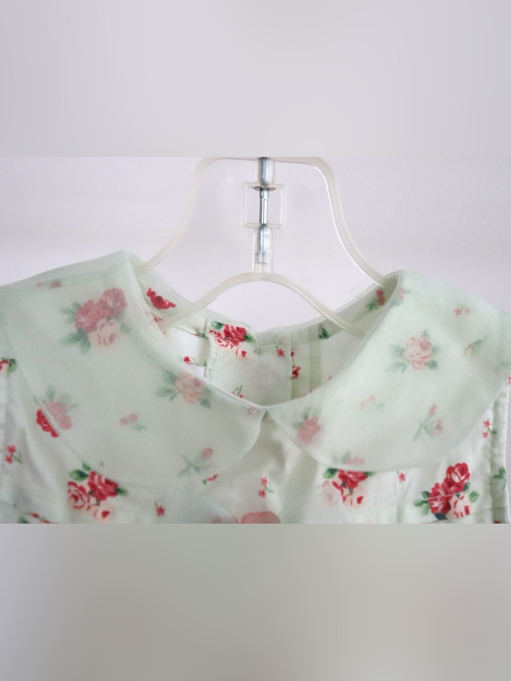 Bonnie Baby New York Vintage Floral Dress White/Green/Red 6-9MO - Picture 5 of 12